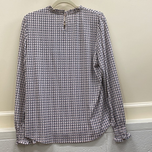 Adrianna Papell NWT women’s size large long sleeve, black and cream print top - Picture 7 of 7